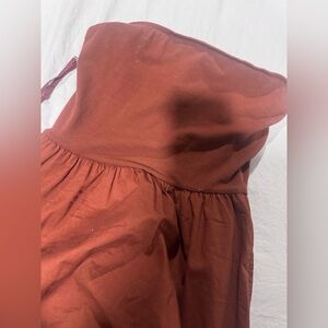 GAP Brown Strapless dress with pockets